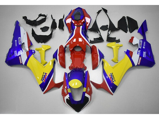 2017-2023 Rot Blau & Gelb HRC Honda CBR1000RR Motorrad Verkleidung 2017-2023 Rot Blau & Gelb HRC Honda CBR1000RR Motorrad Verkleidung