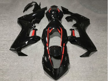 2017-2023 Schwarz Glänzend Mit Rotem Futter Honda CBR1000RR Motorrad Verkleidung
