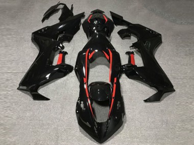 2017-2023 Schwarz Glänzend Mit Rotem Futter Honda CBR1000RR Motorrad Verkleidung