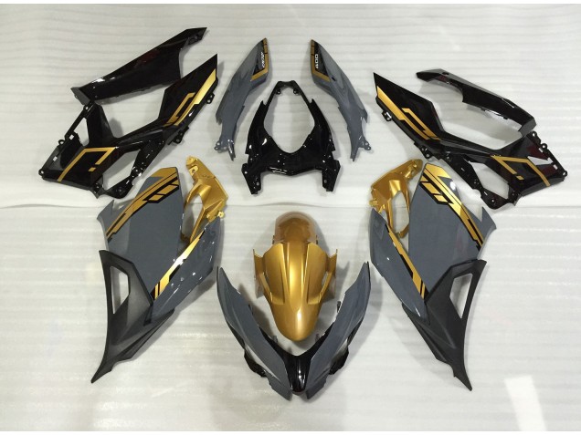 2018-2023 Nardo Grau & Gold Kawasaki Ninja 400 Motorrad Verkleidung 2018-2023 Nardo Grau & Gold Kawasaki Ninja 400 Motorrad Verkleidung