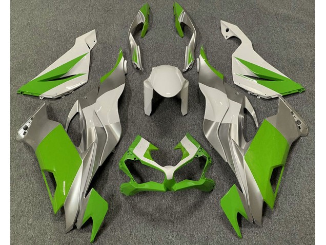 2019-2023 Grün-Weiß & Silber Kawasaki ZX6R Motorrad Verkleidung 2019-2023 Grün-Weiß & Silber Kawasaki ZX6R Motorrad Verkleidung